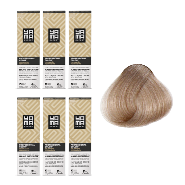 Kit C/6 Colorações Prof Color Nano 8.89 Louro Claro Pérola Yamá-81be10d0-353d-4295-a83c-c2fc27fff5cd