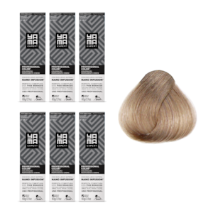 Kit C/6 Colorações Prof Color Nano 9.1 Louro Muito Claro Acinzentado Yamá