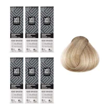 Kit C/6 Colorações Prof Color Nano Infusion 10.1 Louro Claríssimo Acinz Yamá