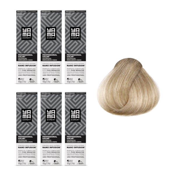 Kit C/6 Colorações Prof Color Nano Infusion 10.1 Louro Claríssimo Acinz Yamá-254058c0-0418-46f0-8231-ff3d7cfe8263
