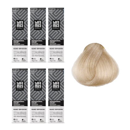 Kit C/6 Colorações Prof Color Nano Infusion 10.13 Louro Claríssimo Acin Dourado
