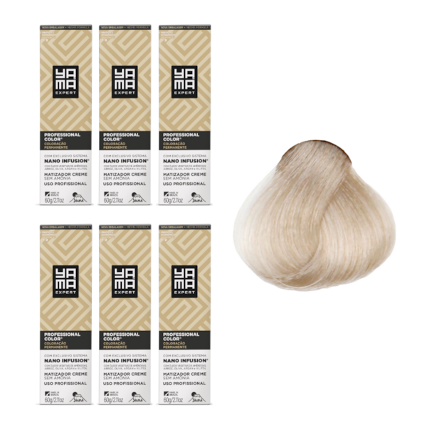 Kit C/6 Colorações Prof Color Nano Infusion 12.89 Louro Ex Claro Pérola Yamá-ef848434-67c1-442c-8dea-b6950e559127