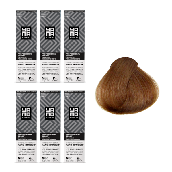 Kit C/6 Colorações Prof Color Nano Infusion 7.17 Louro Médio Acinzen Marrom Yamá-ba1f4f90-d30e-4271-ab47-ed6f5f9b697f