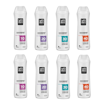 Kit C/8 Água Oxigenada 2-10Vol, 2-20Vol, 2-30 Vol e 2-40Vol