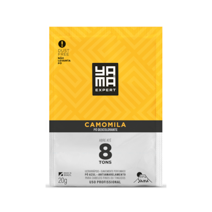 Kit Clareador Pó Descolorante Camomila 20g + Água Oxigenada Cremosa Yamá 40Vol 60ml