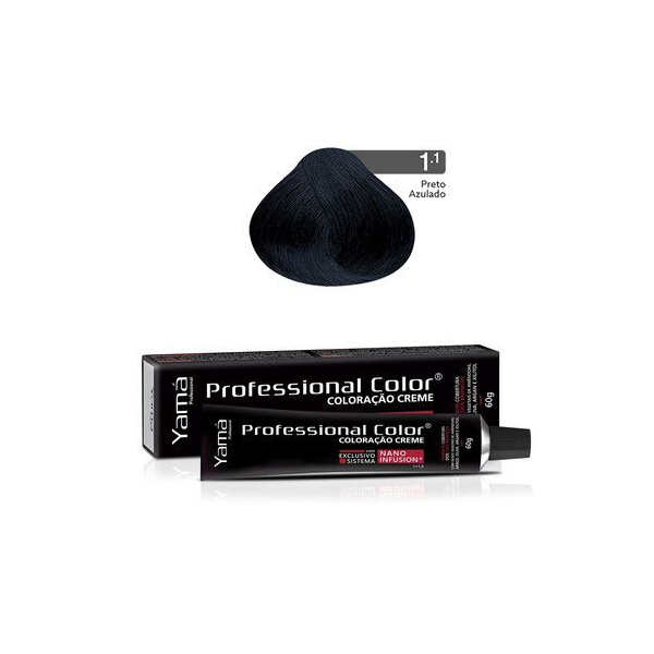 Kit Coloração Yamá Creme Professional Color Nano Infusion 1.1 Preto Azulado + Ox 30v 100ml-500ff3f2-78c9-49aa-946d-d2420556a8c6