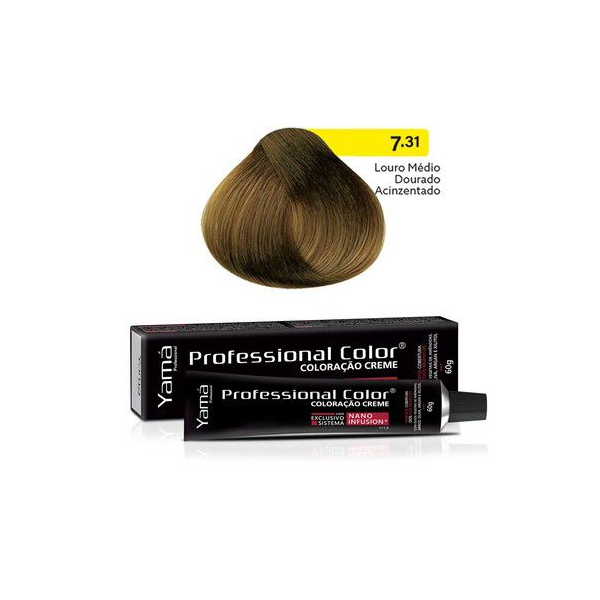 Kit Coloração Yamá Creme Professional Color Nano Infusion 7.31 Louro Médio Dourado Acinzentado + Ox 30v 100ml-ea43ab9f-37c6-43bb-b7b9-e515555f4e6c