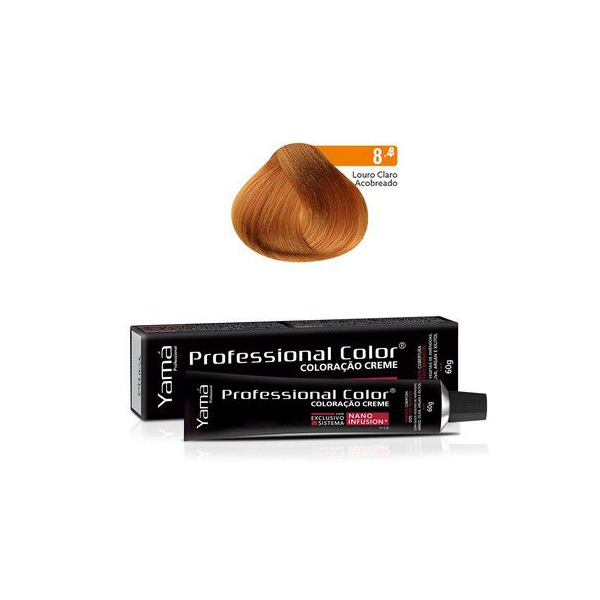 Kit Coloração Yamá Creme Professional Color Nano Infusion 8.4 Louro Claro Acobreado + Ox 30v 100ml-2950b84d-c62e-4d33-8db3-f1ac83bf51ab