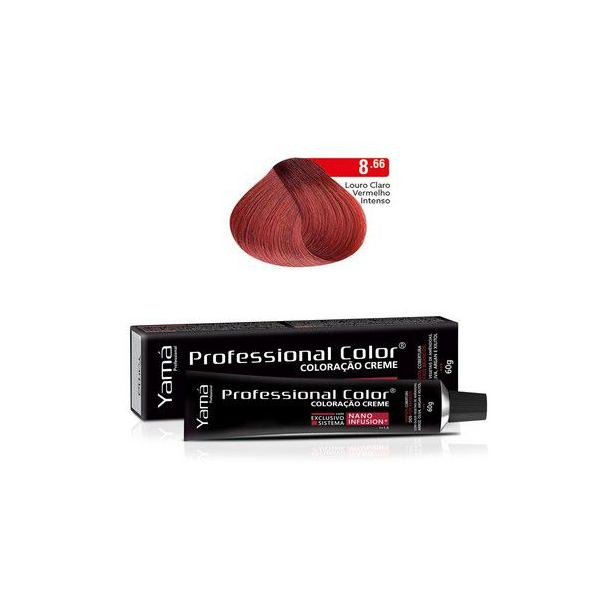 Kit Coloração Yamá Creme Professional Color Nano Infusion 8.66 Louro Claro Vermelho Intenso + Ox 30v 100ml-6102b232-ed82-4385-b0c4-a06bd43b0a07