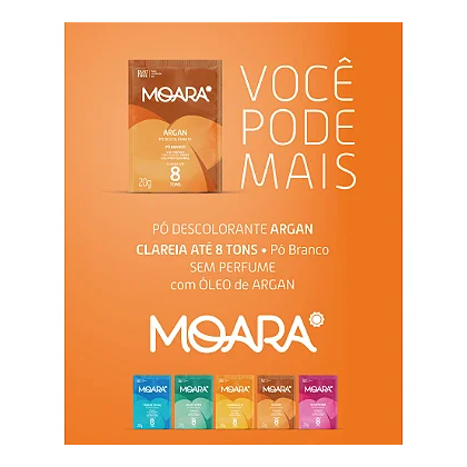 Kit com 3 - Pó Descolorante Moara Argan 20g Yamá