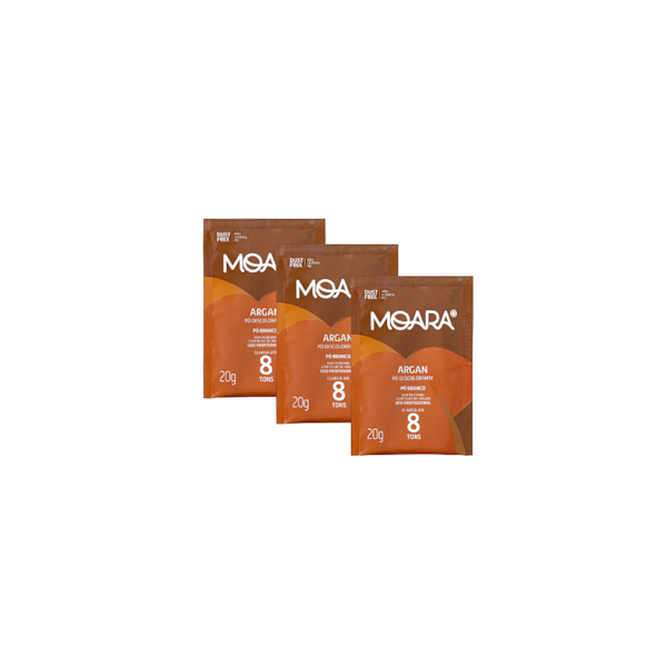 Kit com 3 - Pó Descolorante Moara Argan 20g Yamá-6a63b996-6fb1-4f99-a8ec-e4040bf20d3b