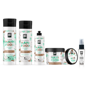 Kit Hair Food Coconut Yamá Shampoo + Condicionador + Máscara + Leave-in + Óleo Finalizador