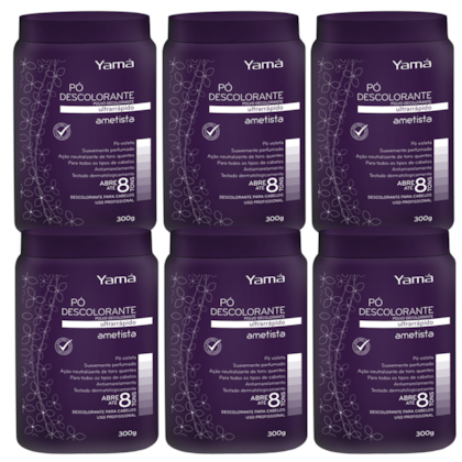 Kit Pó Descolorante Ametista Refil  300g com 6 unidades