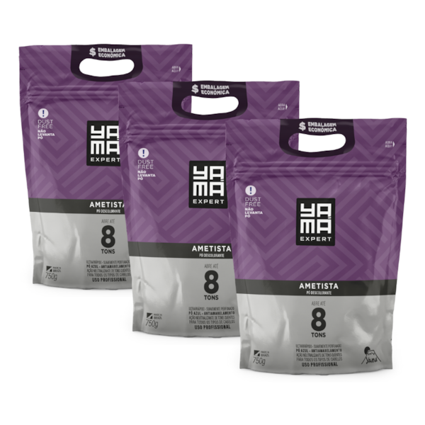 Kit Pó Descolorante Ametista Refil 750g C/ 3 Unidades-c29b9559-9557-48e0-b835-950f0e913142