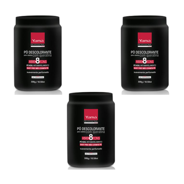 Kit Pó Descolorante Professional Color Queratina C/3un 300g-c979994b-8165-45ae-9a3e-ad086d29b6a8