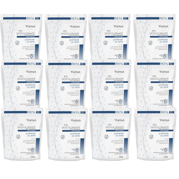 Kit Pó Descolorante Proteínas Do Leite Refil  300g com 12/Un-758112cb-5d84-4d5f-aaaf-0d17e27dcd7a