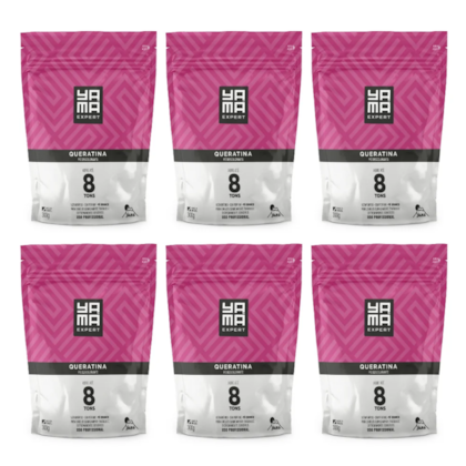 Kit Pó Descolorante Queratina Yamá Refil  300g com 6/un