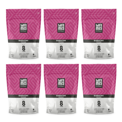 Kit Pó Descolorante Queratina Yamá Refil  300g com 6/un