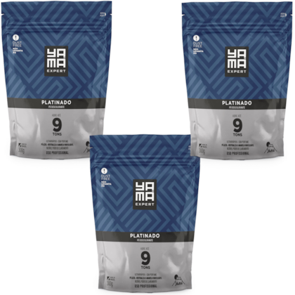 Kit Pó Descolorante Yamá Platinado Refil  300g com 3/Un