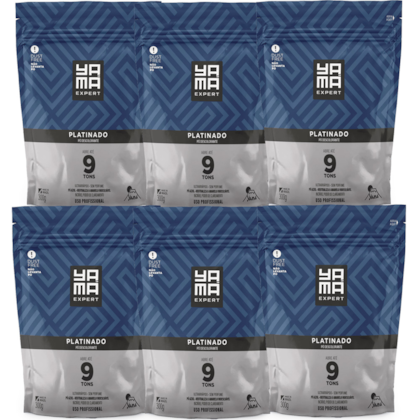 Kit Pó Descolorante Yamá Platinado Refil  300g com 6/Un