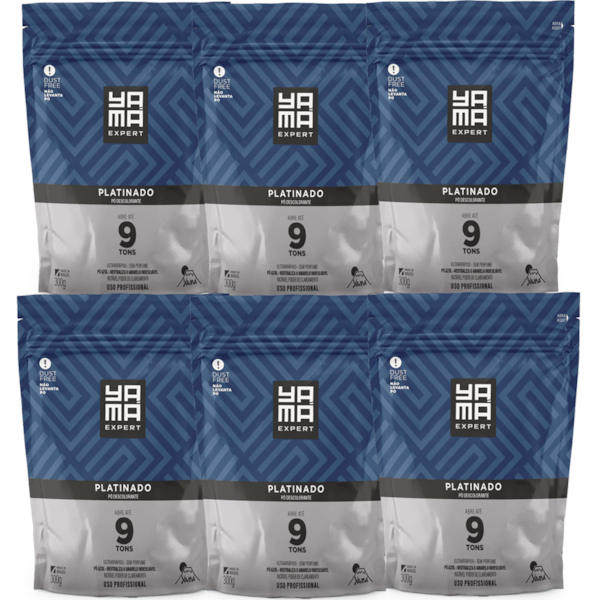 Kit Pó Descolorante Yamá Platinado Refil  300g com 6/Un-3914159b-a297-4a6a-a795-9004d5156471