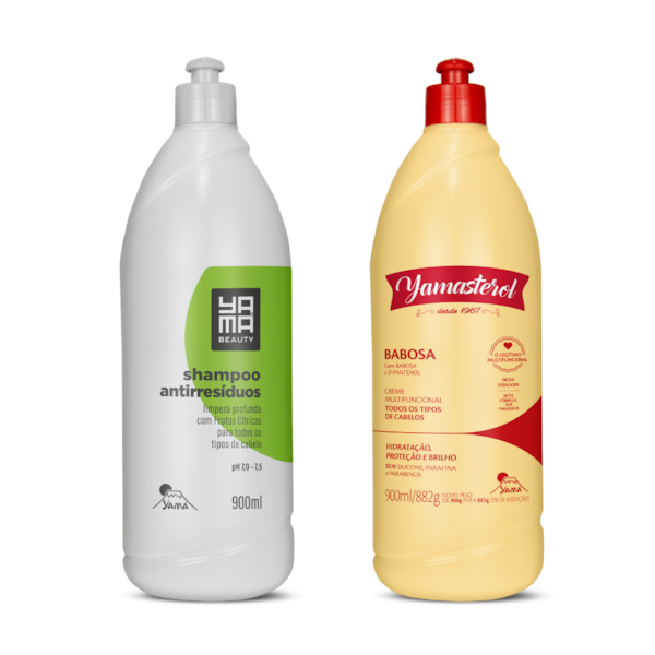 Kit pré-poo Yamasterol Babosa e Shampoo Antirresíduo 900ml Para Todos os Tipos de Cabelo-91db4cd4-56b0-4146-a949-3049b2330bb7