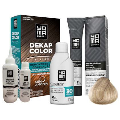 Kit Renovação de Cor Dekapcolor 120ml  com Coloração 10.1  OX 30V 100ml