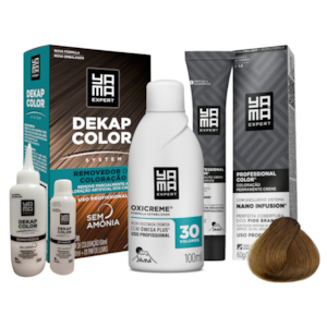 Kit Renovação de Cor Dekapcolor 120ml  com Coloração 7.0  OX 30V 100ml
