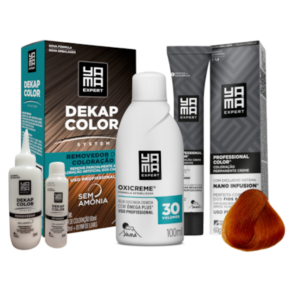 Kit Renovação de Cor Dekapcolor 120ml  com Coloração 7.4 .e  OX 30V 100ml