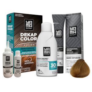 Kit Renovação de Cor Dekapcolor 120ml  com Coloração 8.0  OX 30V 100ml