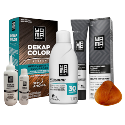Kit Renovação de Cor Dekapcolor 120ml  com Coloração 8.4 .e  OX 100ml