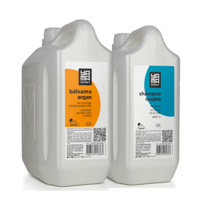 Kit Shampoo Neutro Com Proteínas  4.6L e Bálsamo Argan 4.6L Yamá