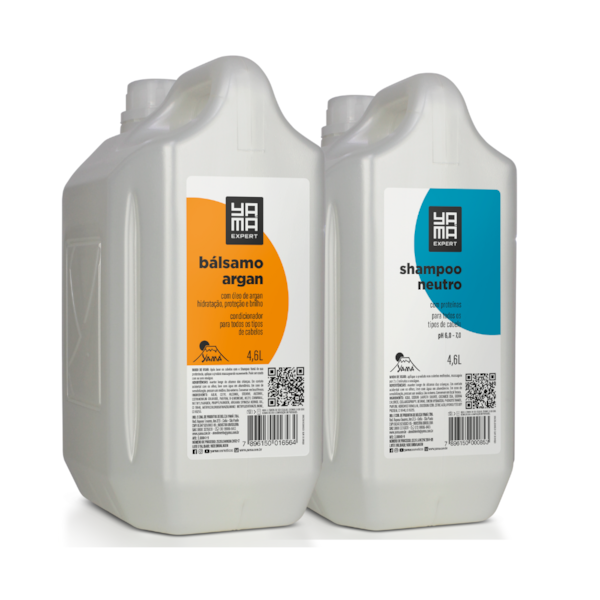 Kit Shampoo Neutro Com Proteínas  4.6L e Bálsamo Argan 4.6L Yamá-8a681467-fdc7-4044-b922-1745a5cca73f