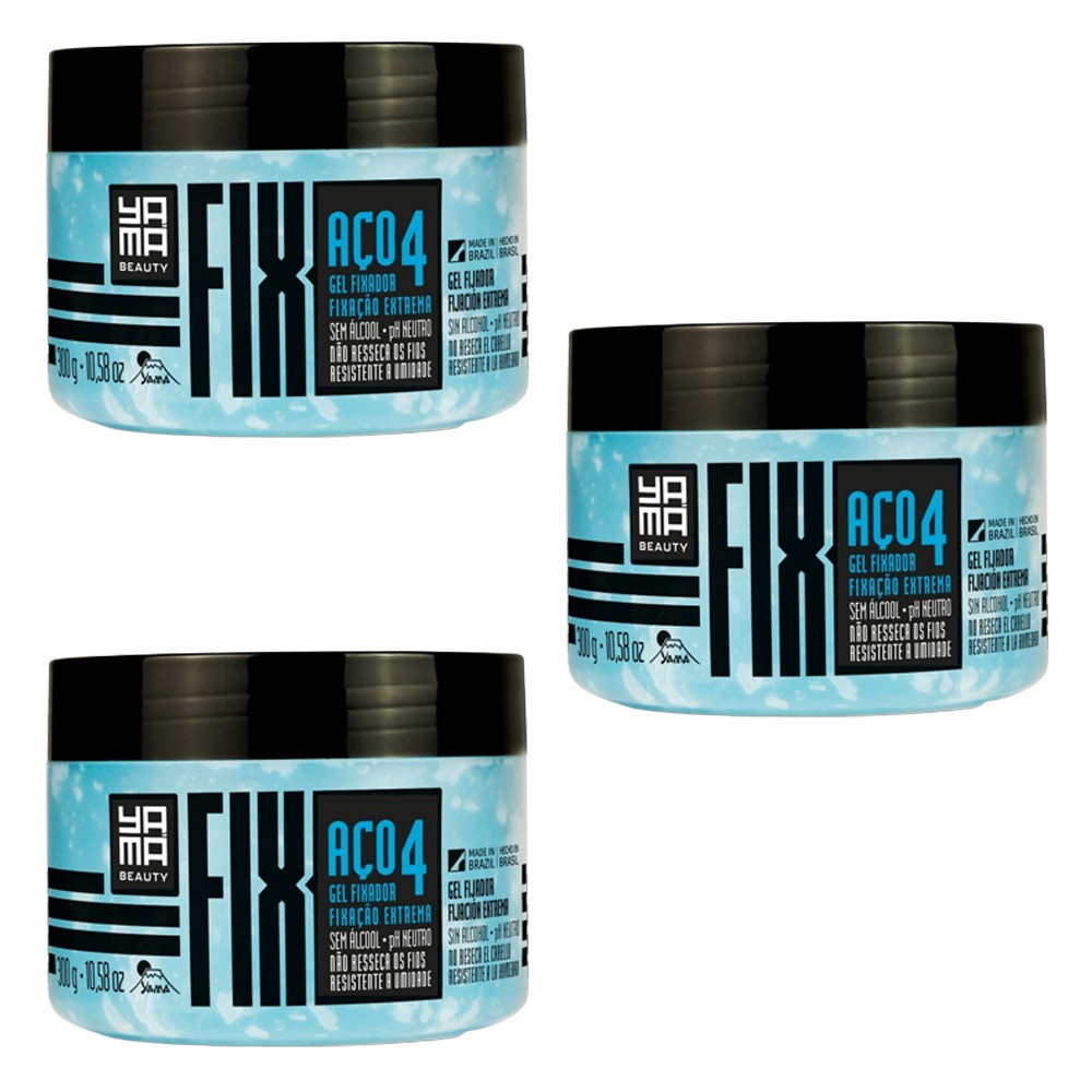 Kit Yamafix Gel Fixador Aço 300g com 3 unidades - Yamá | Yama