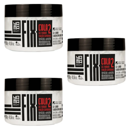 Kit Yamafix Gel Fixador Cola  300g com 3 unidades - Yamá