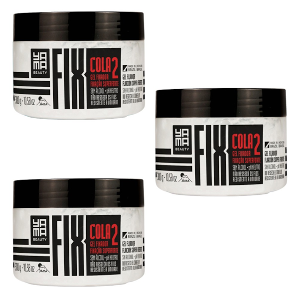 Kit Yamafix Gel Fixador Cola  300g com 3 unidades - Yamá-0c1c3a35-df14-47e6-9405-66d0ef00bfcb