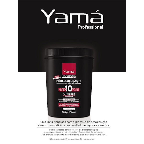 Pó Descolorante Color 10 Tons 500g - Yamá-91b2d8dc-f109-414f-9f0f-84d1c27cd38e
