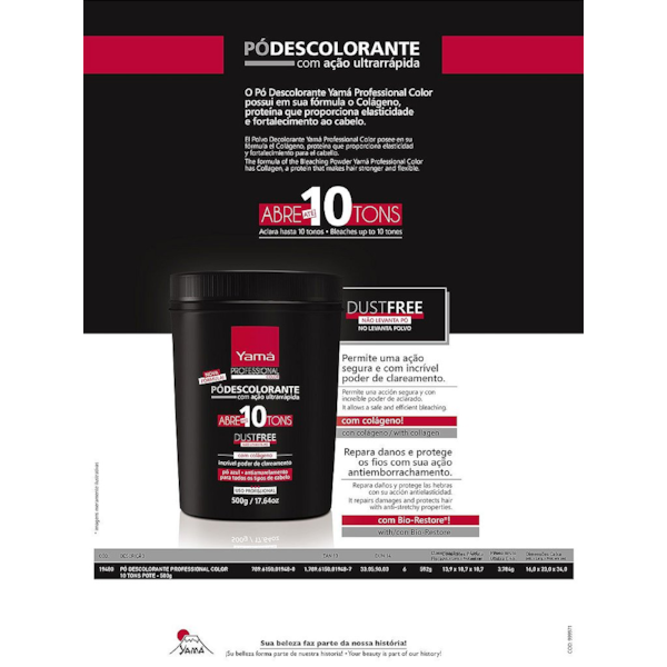 Pó Descolorante Color 10 Tons 500g - Yamá-da5cef3b-d2a0-4d4a-8aa5-634db3861d6c
