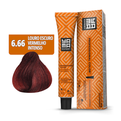 Tonalizante Prof N.6.66 Louro Escuro Vermelho Intenso - Yamá